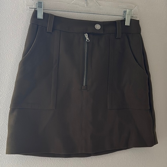 Frank And‎ Oak olive green utility mini skirt Sz S - Picture 2 of 8